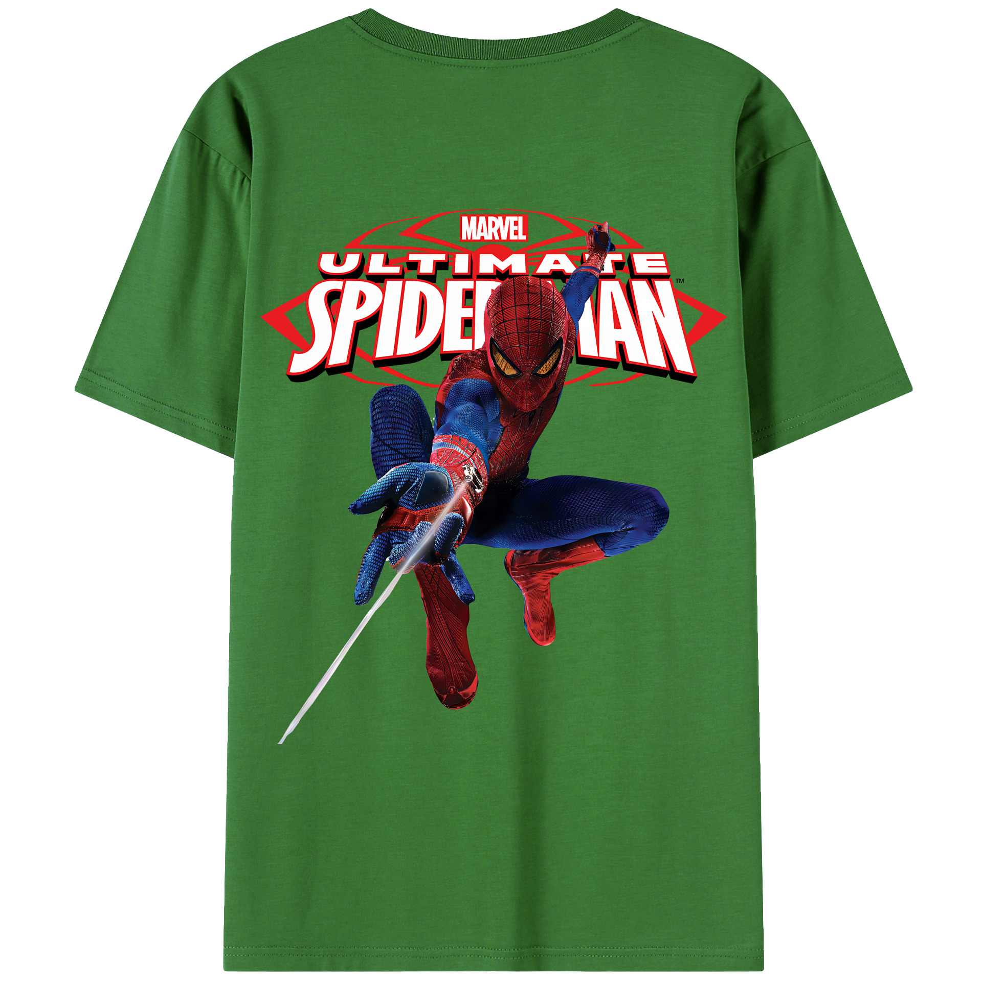 （画像用） Spider Man スパイダーマン レディース半袖Tシャツ(バックプリント)